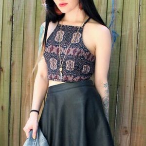 Abercrombie & Fitch Patterned Crop Top (L)